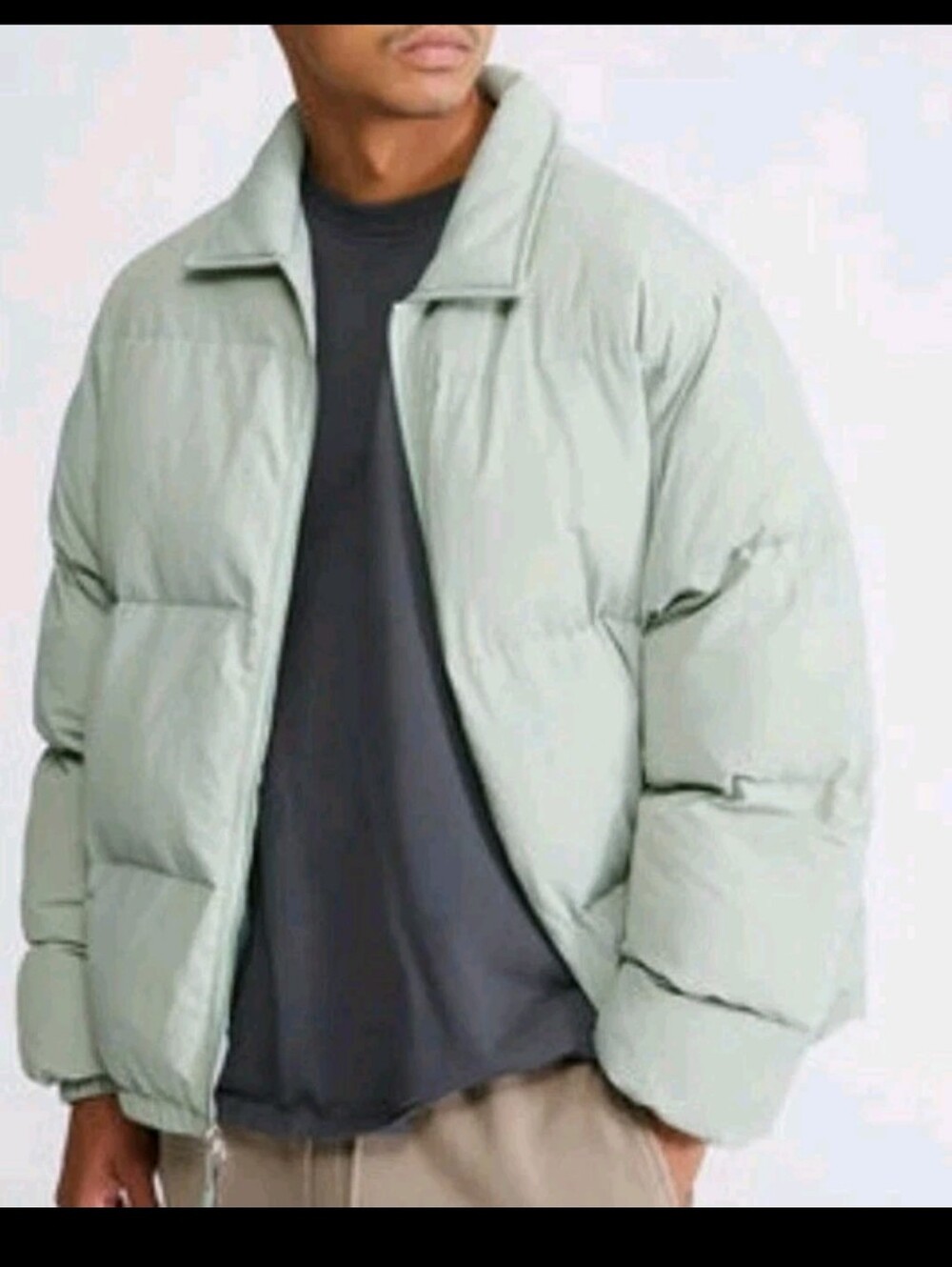 PacSun Solid Coaches Mens Puffer Sage Green Coat XL